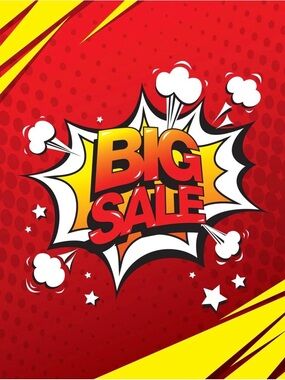 Big Sale Graphic Poster - Red & Yellow Pop Art